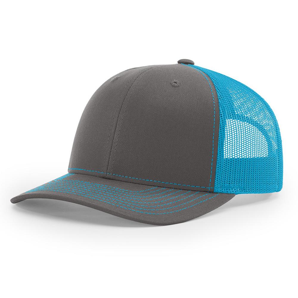 Custom 3D Embroidery Logo Baseball Dad Cap Richardson 112 Trucker Hat with Mesh Cap & Leather Patch Common Fabric Feature