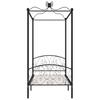 Black Metal Canopy Bed Frame 90 x 200 cm