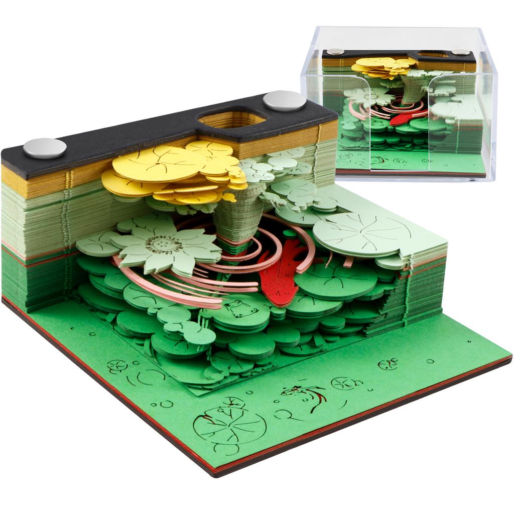 Latest Block Calendar 3D Notepad Block DIY Exquisite Memo Pad Charming Note Paper 3D Artistic Notepad Decorative Valentines Day Gift