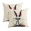 Cow-Printed Pillowcase With A Big Mouthzipper Design, Decorative Pillowcase, 45X45 Cm Pillowcase
