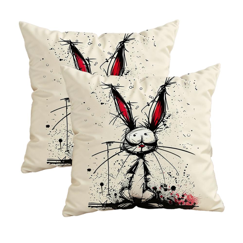 Cow-Printed Pillowcase With A Big Mouthzipper Design, Decorative Pillowcase, 45X45 Cm Pillowcase