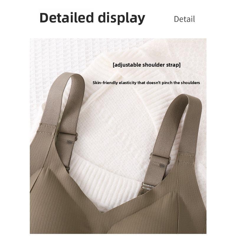 Plus Size Beauty Back Lift Up Bra, Seamless Wireless Push Up Side Support Hook Closure Bra