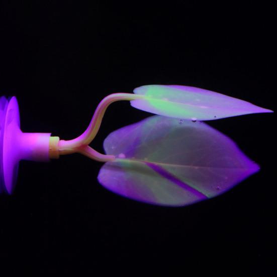 Fish Tank Leaf with Suction Cup Eco-friendly Vibrant Color Simple Installation Small Fish
