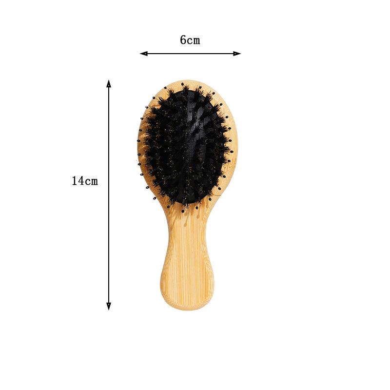 

Natural bristle hair air cushion comb Nanzhu bristle comb wooden airbag comb temu explosive massage comb