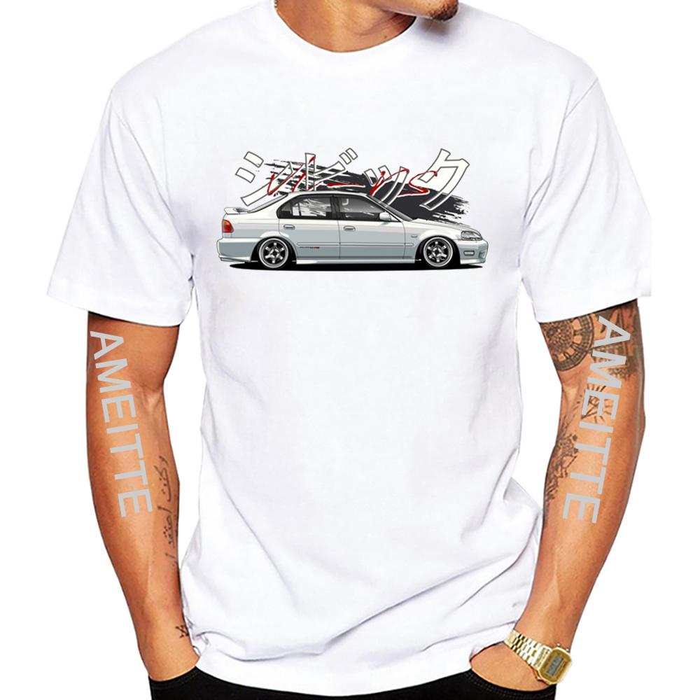 Summer Men Short Sleeve Civis Type R Ferio Vi-Rs JDM Classic T-Shirt Boy Tops Japan Legend Spor