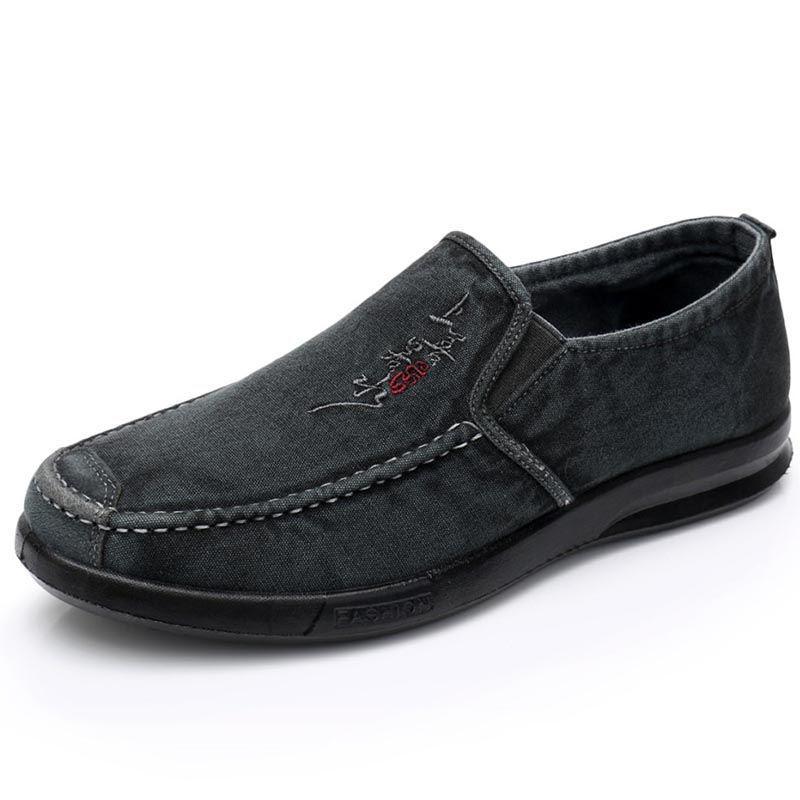 

Мужские зимние парусиновые ботинки на нескользящей подошве с вельветовой подкладкой 42