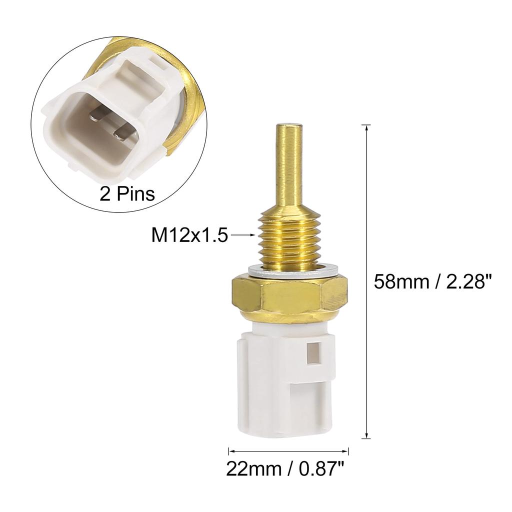 X AUTOHAUX Engine Temperature Sensor 2 Pin for Toyota Camry Corolla 89422-33030
