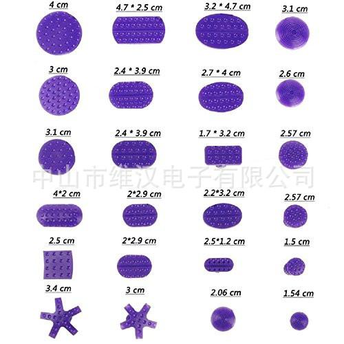24 Pcs Car Dent Puller Suction Cups Car Dent Repair Tool Suction Sucker Gasket Paintless Dent Removal Tool Pulling Tabs