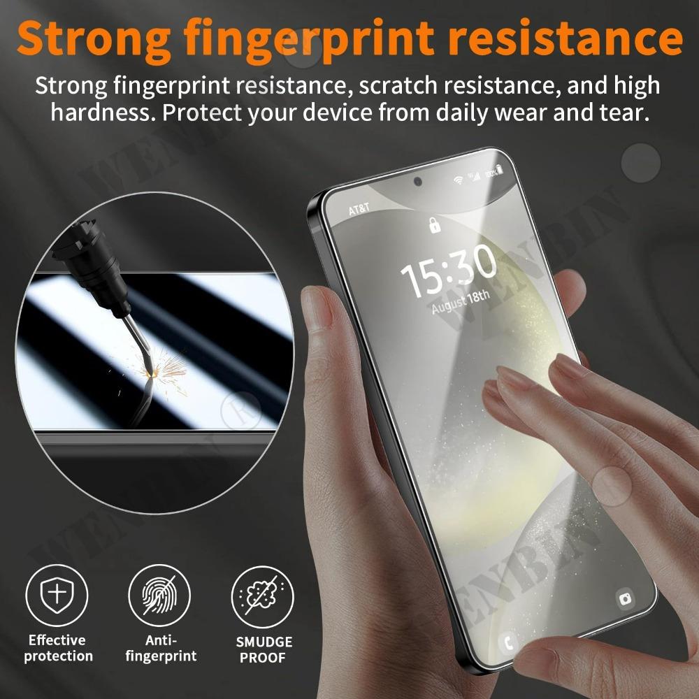 2Pcs Screen Protector For Samsung Galaxy S26 S25 S24 Ultra Plus Fingerprint Unlock Tempered Glass