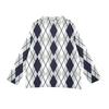 Women's Casual Plaid Print Long Sleeve Button Front Knit Cardigan Sweater Outerwear