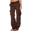 Retro French Wide-Leg Women's Cargo Pants with Multi-Pocket Design - European & American Style, Casual and Loose Fit