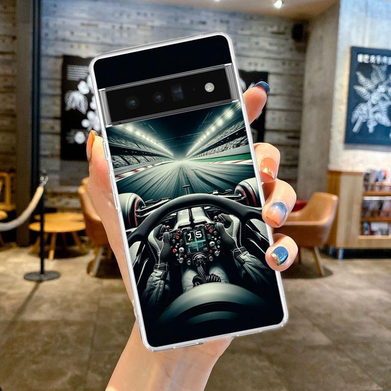 Phone Case Cover for Google Pixel 9 8 7 6 5 4 4XL 7A 6A 5A 4A 3A Pro XL 5G Transparent Soft TPU Nurburgring F1 Circuit Pattern