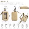 VEISEN Smart Key Case for Men and Women, Initial Embossed, Clear Window, Key Holder, Microfiber Leather Car Cover, One Interior Pocket, Fashionable