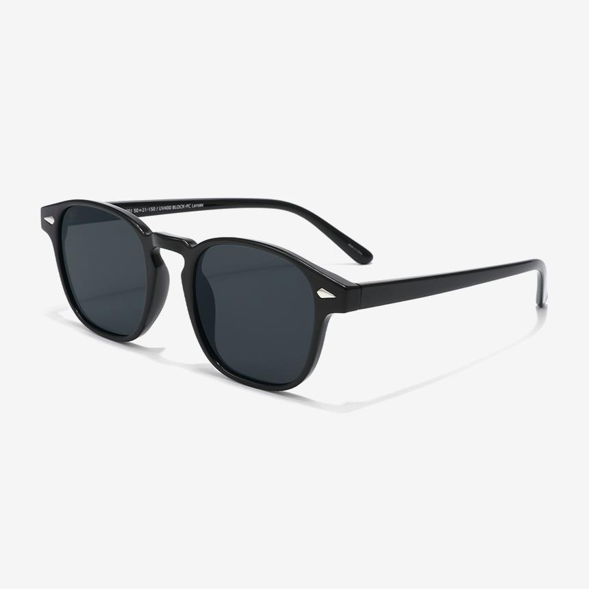 Seutailwokeu Horn-Rimmed Sunglasses Style Work Tr90-02 C1_Black Unisex Daily