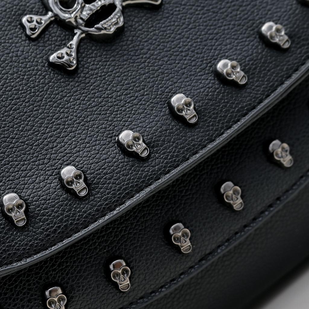 Punk Style Skull Women's Bag Envelope Bag Embossed Chain Bag Korean Version Trendy Fashion Single Shoulder Crossbody Women's Bag