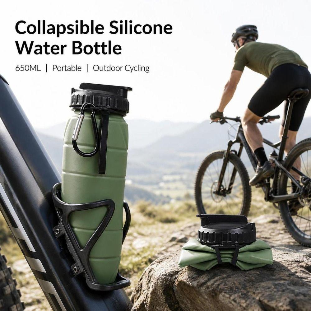 Collapsible Water Bottle Leakproof Seal Travel Water Bottle BPA Free Straw Bottle Cycling