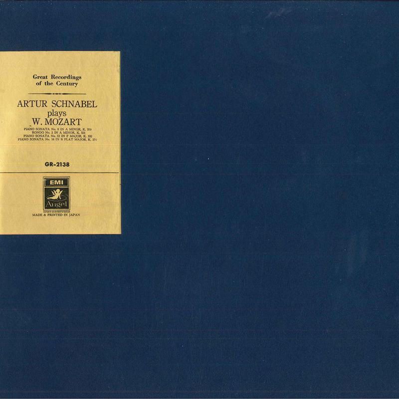 

LP Record ARTUR SCHNABEL(PIANO) - Artur Schnabel Plays W. Mozart GR2138 ANGEL Japan Classical Used