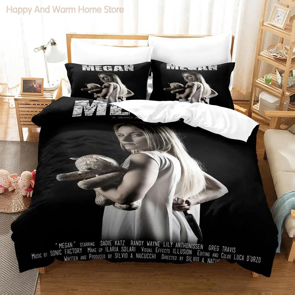 M3Gan Movie Bedding Set Single Twin Full Queen King Size Bed Set Aldult Bedroom Duvetcover Sets 3D Anime Bed Sheet Set