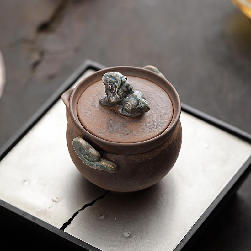 Auspicious Cloud Waking Lion Ceramic Tea Set