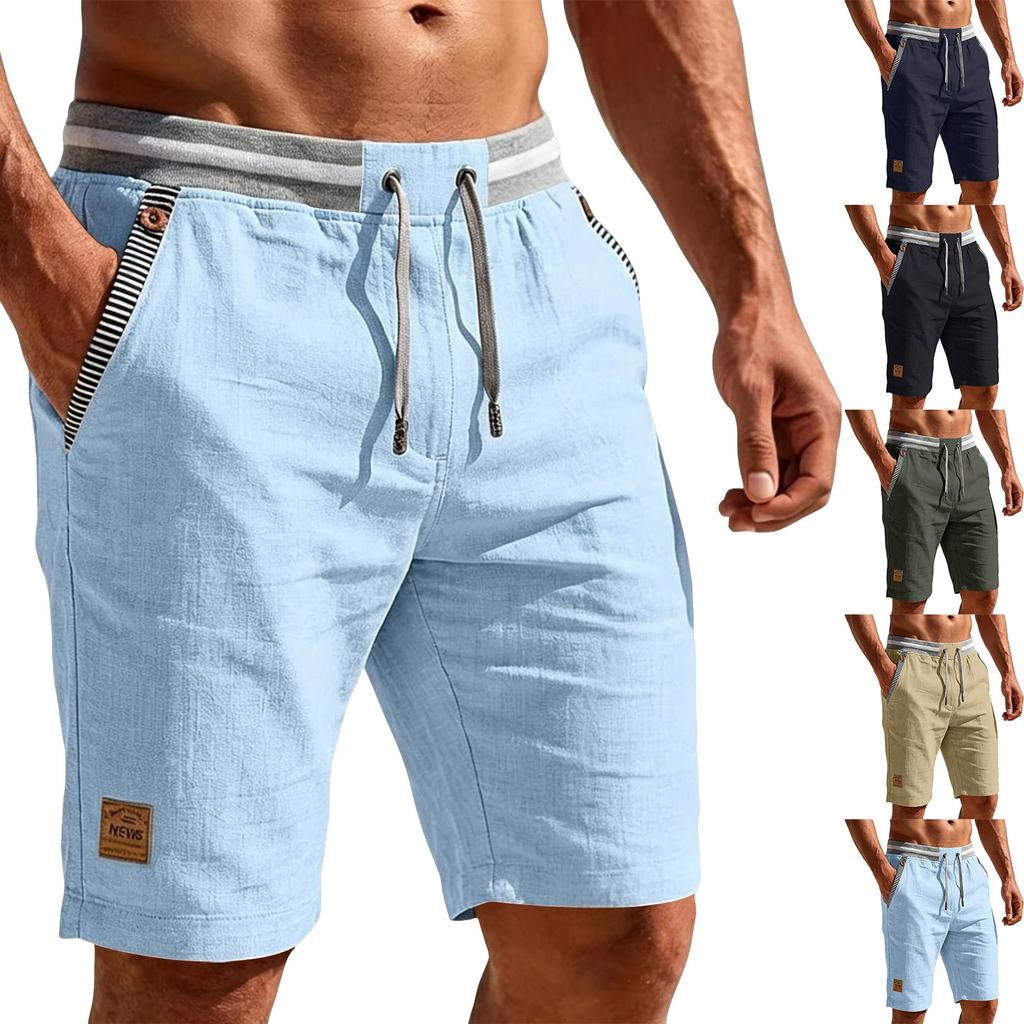 Men's Casual Shorts Men's Elastic Waist Outdoor Sports Shorts