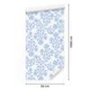 Wallpaper Flowers white and azure, azure background for the living room and bedroom 50x1000