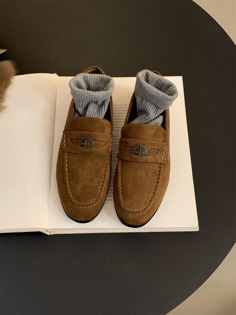 Fashion Flats Classic Ladies Slip-on Handmade Penny Loafers Autumn 2024 New Designer Mules Shoes Female Retro Moccasins Zapatos De Mujer