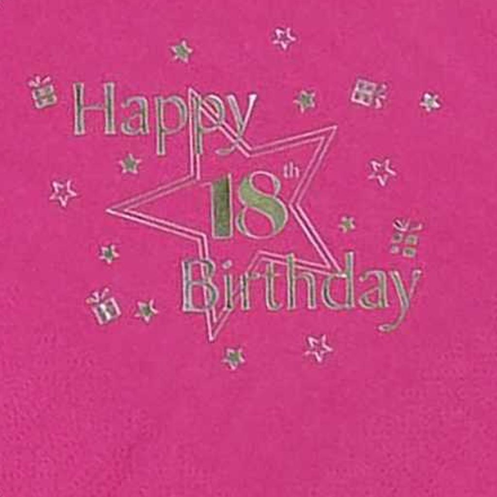 Celebration Station Papírové 18. Narozeninové Ubrousky (Balení 15)