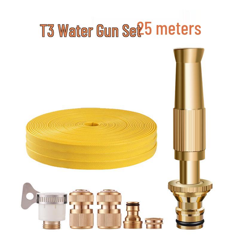 4-Point TPE Garden Hose: Home Car Wash & Watering with Water Gun Nozzle