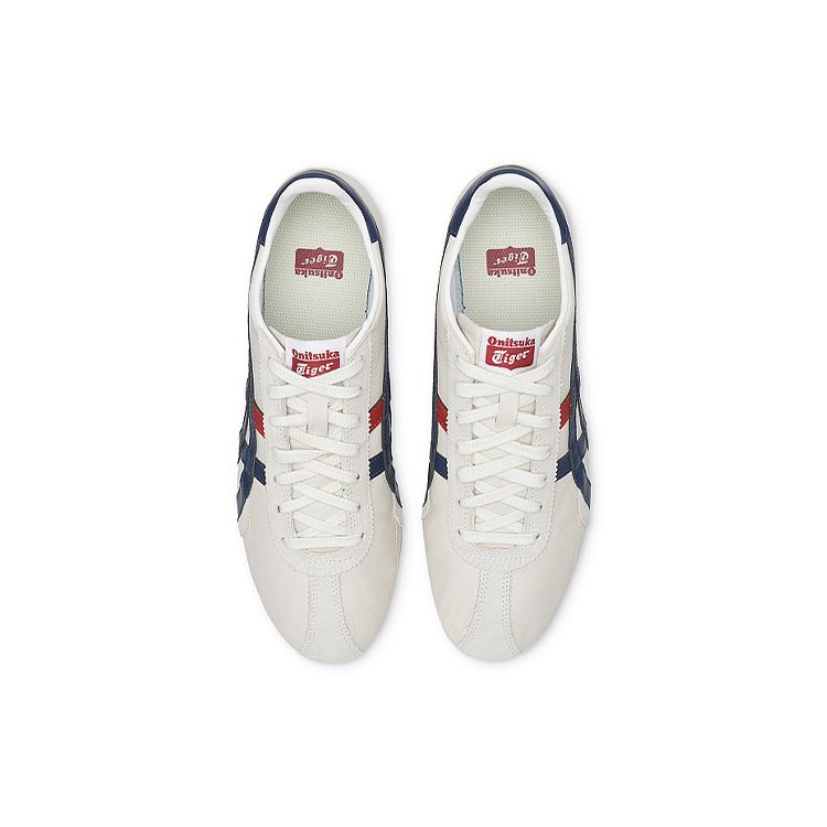 ONITSUKA TIGER Runspark Weiß Blau Rot Unisex Niedrige Leder Retro Laufschuhe TH201L-9950