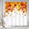 Autumn Leaves Pumpkin Shower Curtain Rustic Farm Truck Animals Thanksgiving Polyester Fabric Shower Curtains Bathroom Decoration