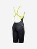 Toneidoseupocheu Nuke 5-Part Half-Body X-Back Yellow Swimsuit