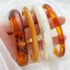 DIEZI Ein Set Vintage Bernstein Harz Acryl Armreifen Mode Ethnisch Trendig Geometrisch Breite Armreifen Für Frauen Männer Armband Schmuck