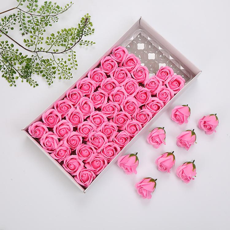 50pcs/box Soap Roses Romantic Wedding Valentine's Day Gift Wedding Home Decoration Holding Flowers Party Flower Decor Supplies