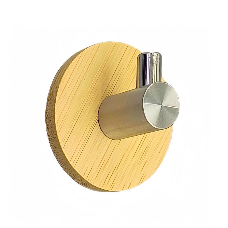 Yimao Bamboo & Stainless Steel Punch-Free Adhesive Hooks