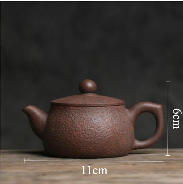 70/110ml Purple Clay Teapot Mini Travel Teapot Chinese Style Pure Handmade Purple Clay Teapot Raw Ore Cinnabar Clay Small Pot