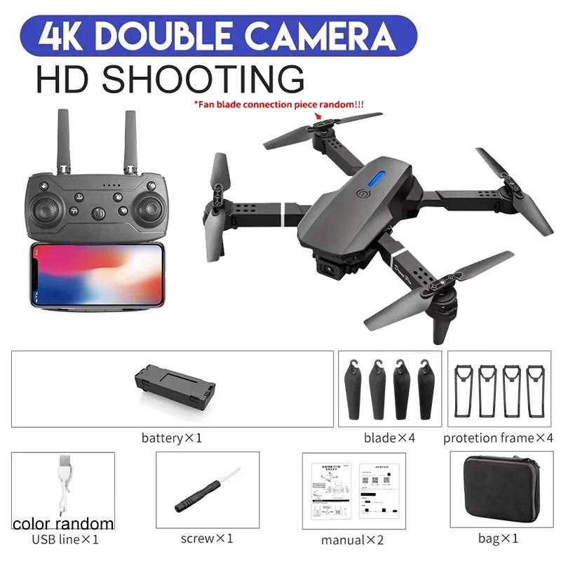 2025 E88 Dron RC Profesional HD 4K Cámara Gran Angular Helicóptero Plegable Quadcopter Aeronave Regalo para Niños Juguetes Por KBDFA