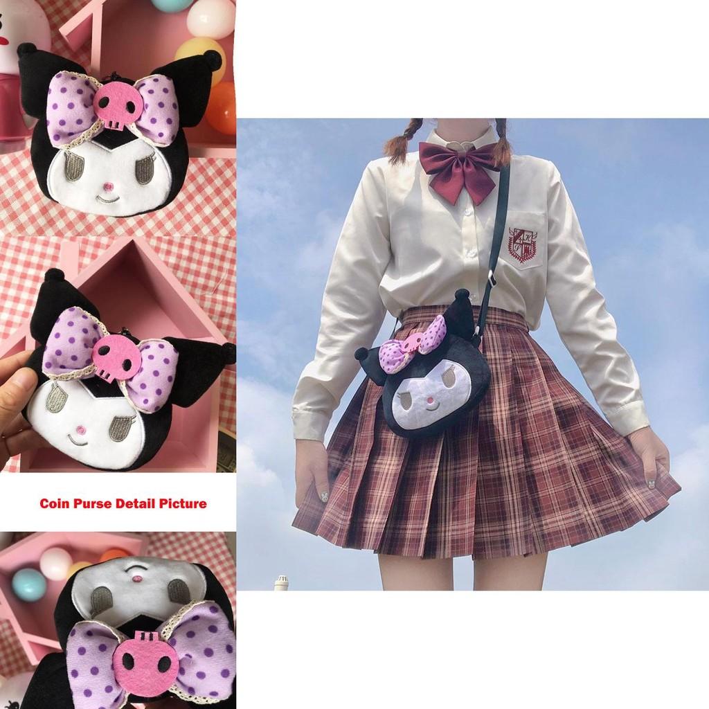 Stylish Kuromi Plush Handbag With Kawaii Charm Perfect For Daily Use And Gifts