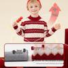 KuWaMi Kids Red Mickey Diamond Half-High Collar Sweater