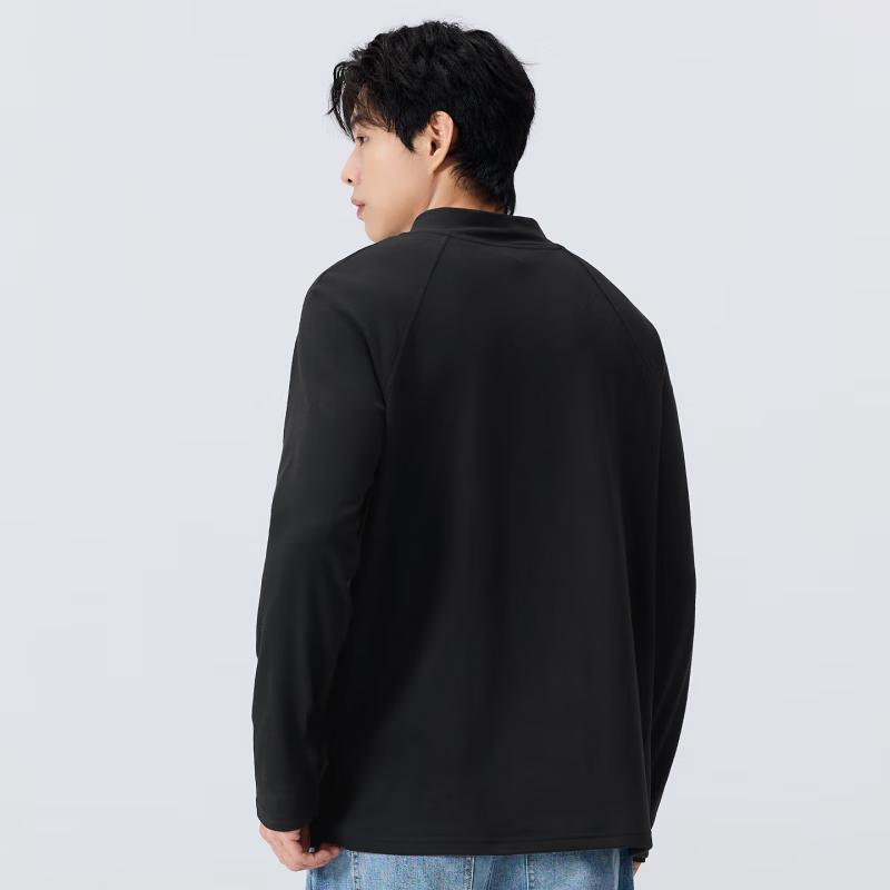 MINISO Men's American Style Half-Zip Baselayer T-Shirt