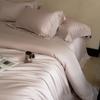 Premium Ultra-Fine Tencel 4-Piece Bedding Set: Solid Color Ice Silk Duvet Cover for Summer