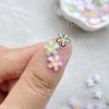 50Pcs Cute Mini Colorful Flowers Nail Art Resin Designer Charms DIY Craft For Nail 3D Decorations Jewelry