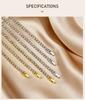 Tennis Bracelet for Women Men 4mm Stainless Steel Zirconia Chain 17cm 20cm 23cm Wristlet Box Clasp Waterproof Jewelry