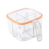 Seasoning Box 4 Compartments with Lid Condiment for Dining Table Home Orange