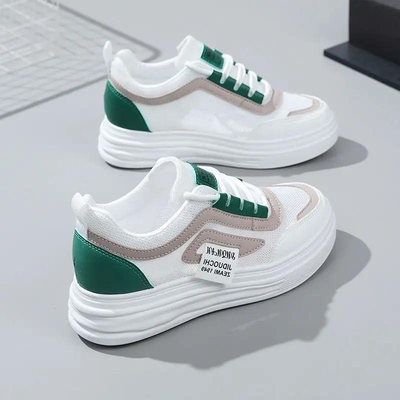 Sneakers Woman Footwear Sports Athletic White Shoes for Women Spring Autumn Walking Original New In Stylish 2025 Aesthetic A H