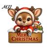 Decorative Hanging Plaque for Porch Christmas Wooden Pendant, Reindeer/Santa Claus/Gnome Pattern Sign, Welcome Sign with Holiday Ornament Yard