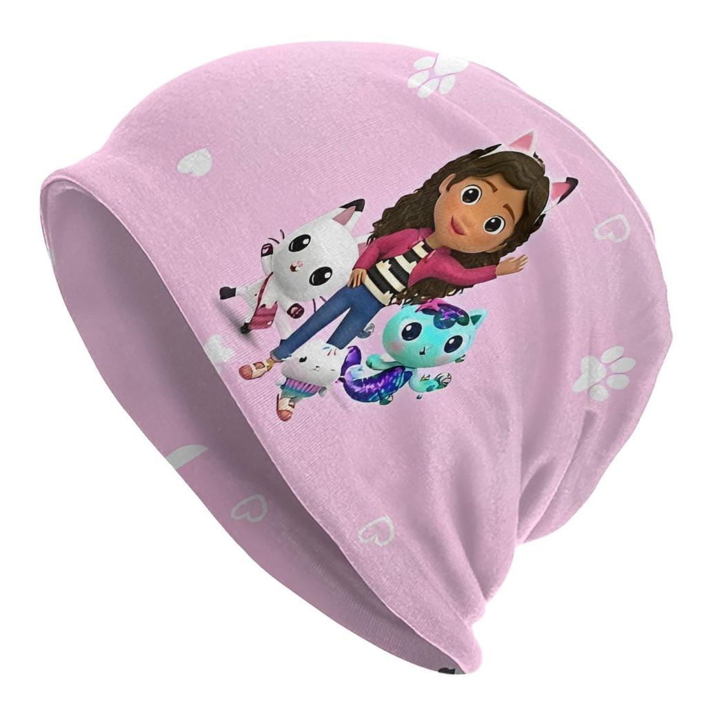Gabbys Dollhouses Cartoon Skullies Beanies Hats Cute Fashion Unisex Outdoor Cap Warm Head Wrap Bonnet Hat