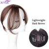 Long Bangs Clip In on Front Hair Bang Side Fringe Hair Extension Natural Synthetic Bangs Hair Women Bangs Synthetic Hair Pieces