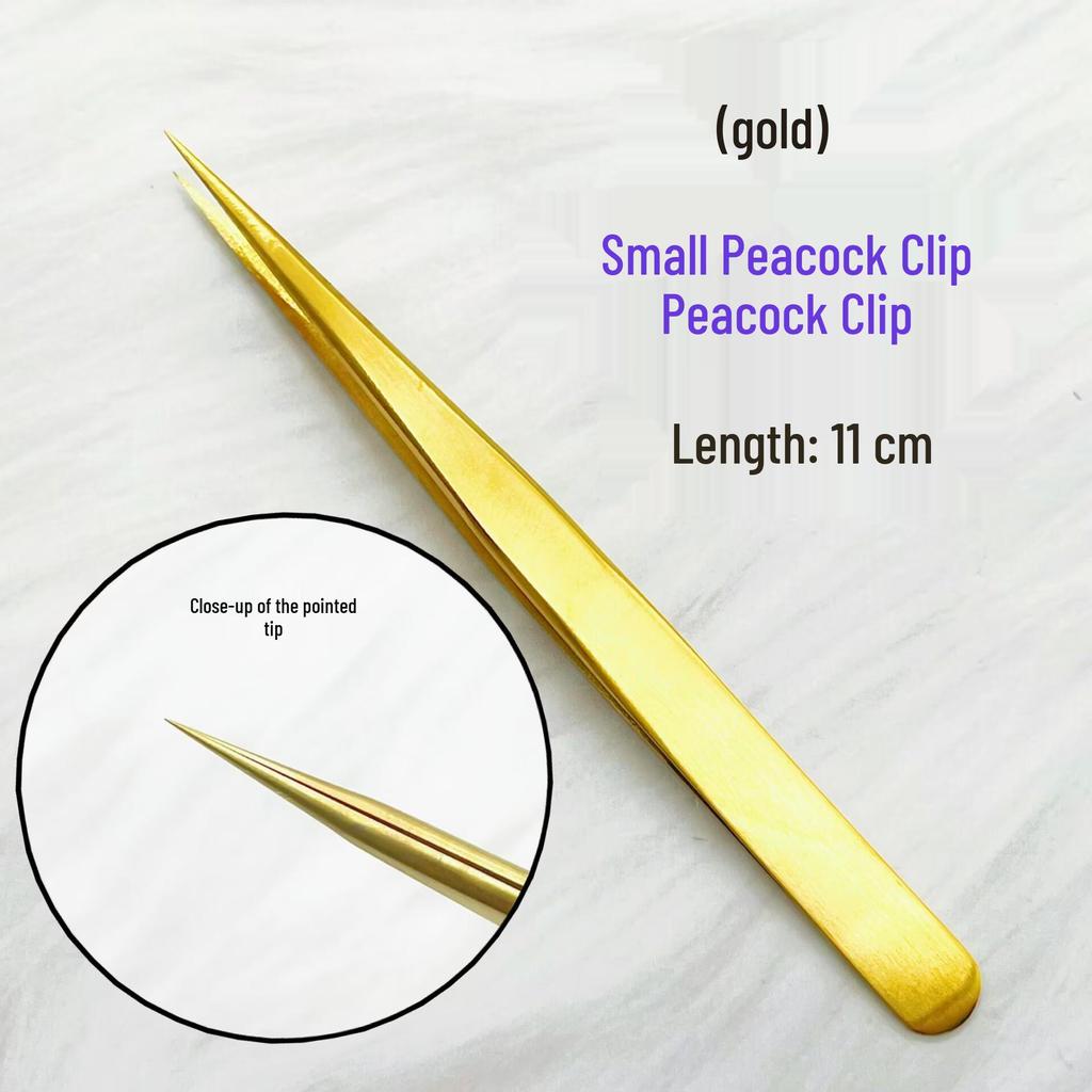 Iridescent High Precision Colored Eyelash Extension Tweezers - Small Straight Tweezers for Blooming & Planting