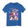 Boys Girls Round Neck Casual Printed Short-sleeved T-shirt Top