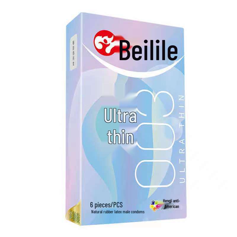 Beilile Ultra-Thin Large Size Lubricated Condoms - Wolf Tooth & Mushroom Design for Family Planning